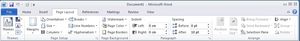 word-2010-environment-display-of-page-layout-tab-in-ribbon