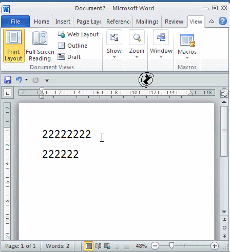 show toolbar in word