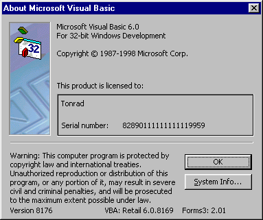 Prozor o Microsoft Visual Basicu